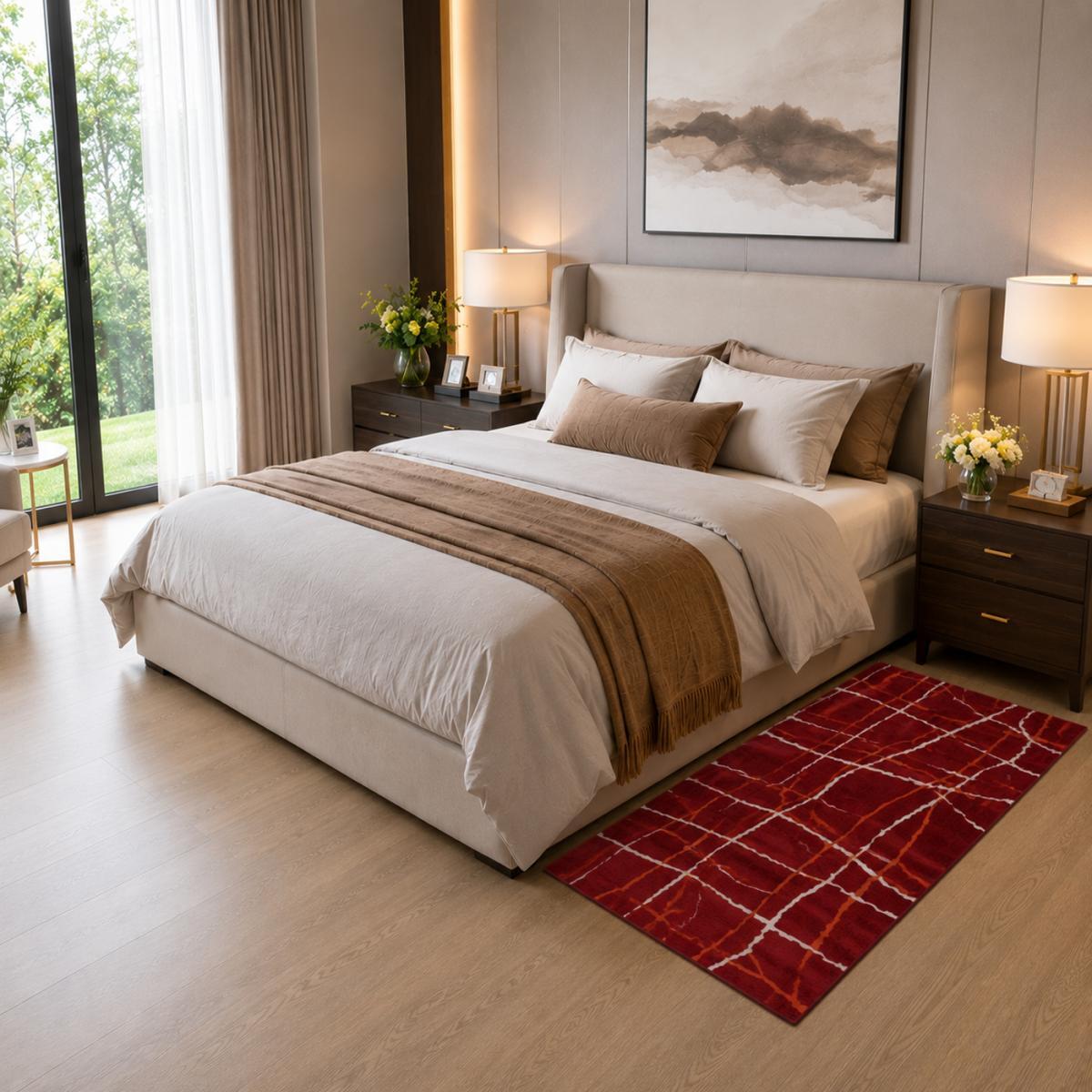 Tapis salon et chambre tissé motif abstrait NAKI