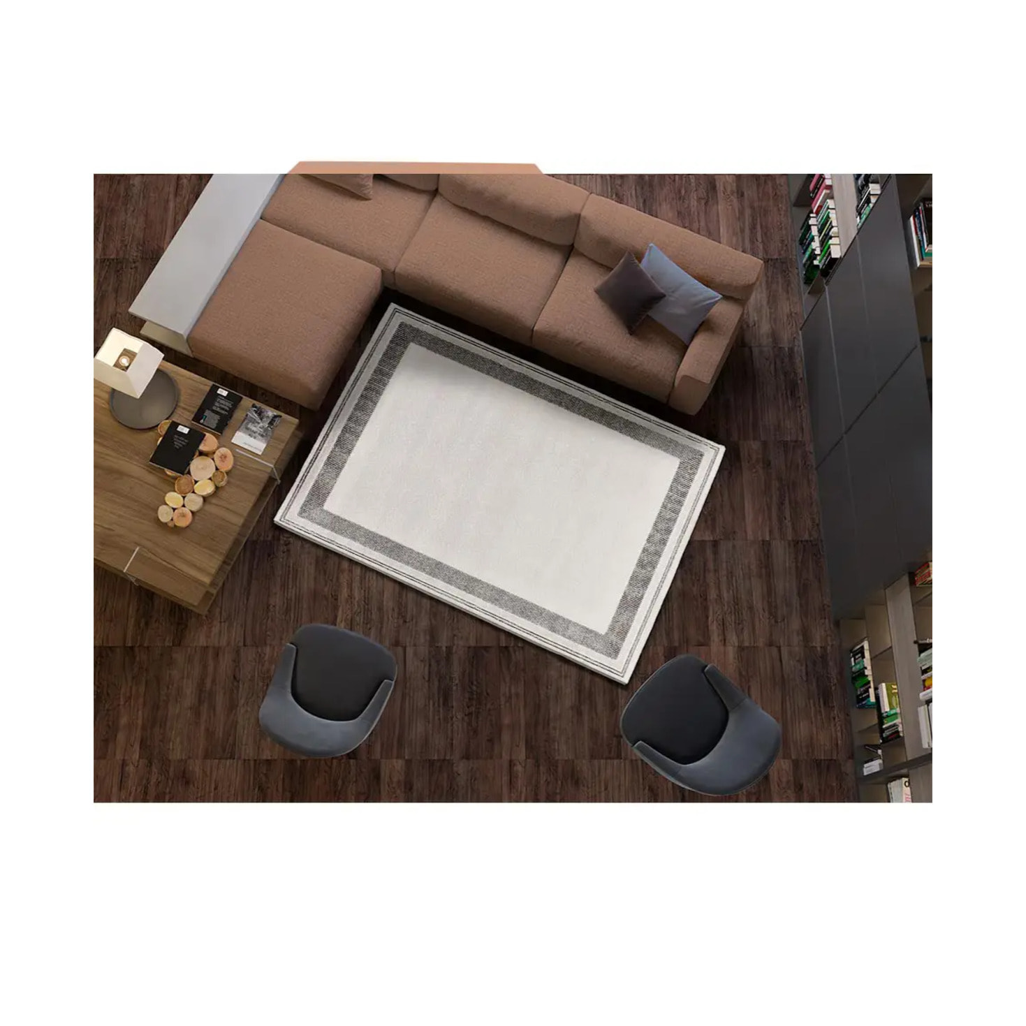 MARCO Alfombra moderna de pelo corto blanco, varias medidas disponibles.