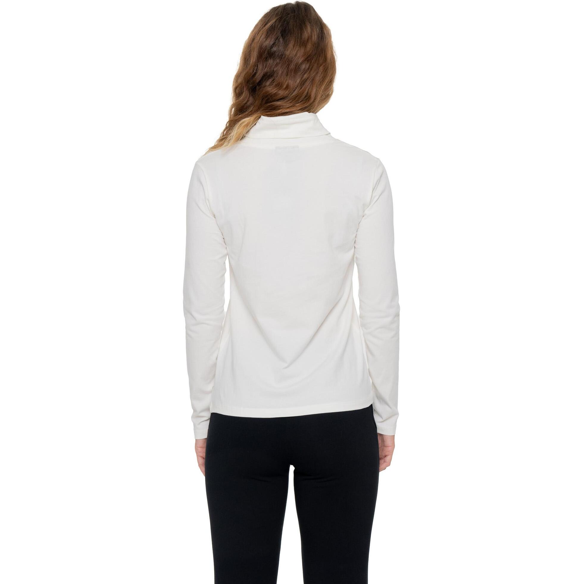 Camiseta de cuello alto de manga larga para mujer,placa Leone 1947 Never Without