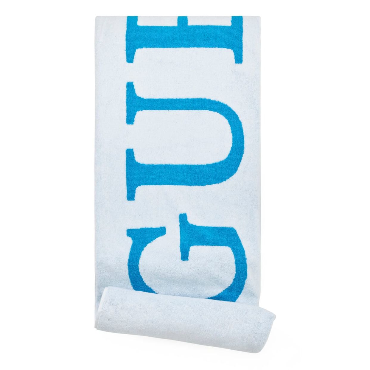 Serviette de plage - 100% coton - bleu pâle - 180 x 100 cm