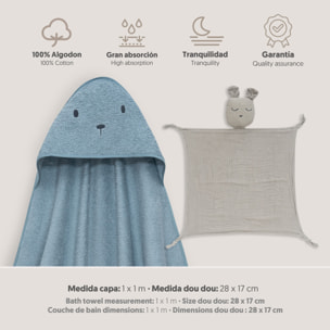 Capa Baño 1X1 Mod Oso+Dudu Muselina Petroleo