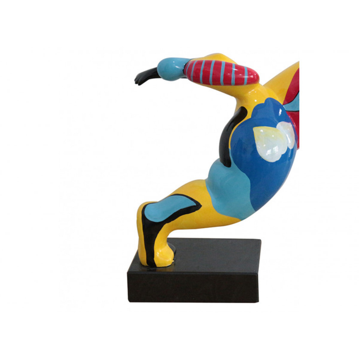 Statue femme avec motifs abstraits multicolores en résine H41cm - DISCRETE