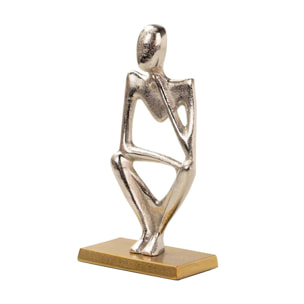 Figura Persona Alum. Plateado / Dorado 15x9x29 Cm