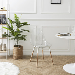 Chaise Scandinave Transparente Phenix - Lot De 4