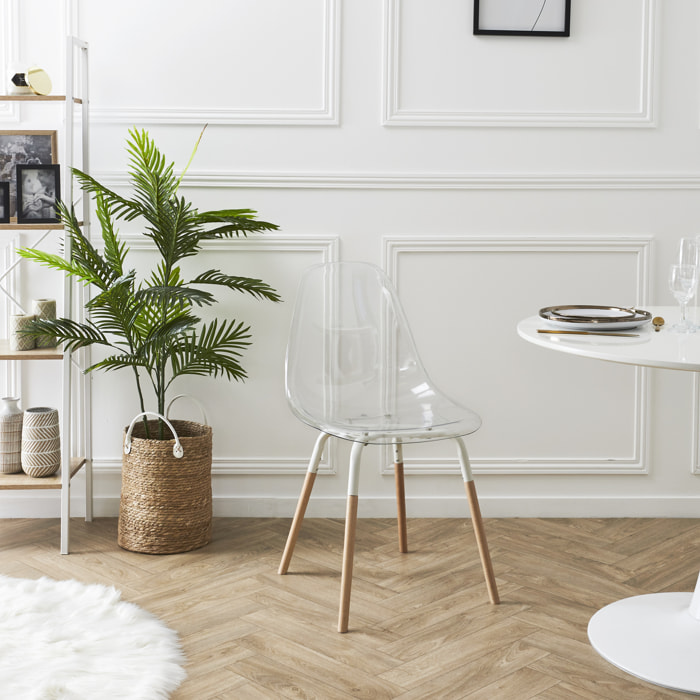 Chaise Scandinave Transparente Phenix - Lot De 4