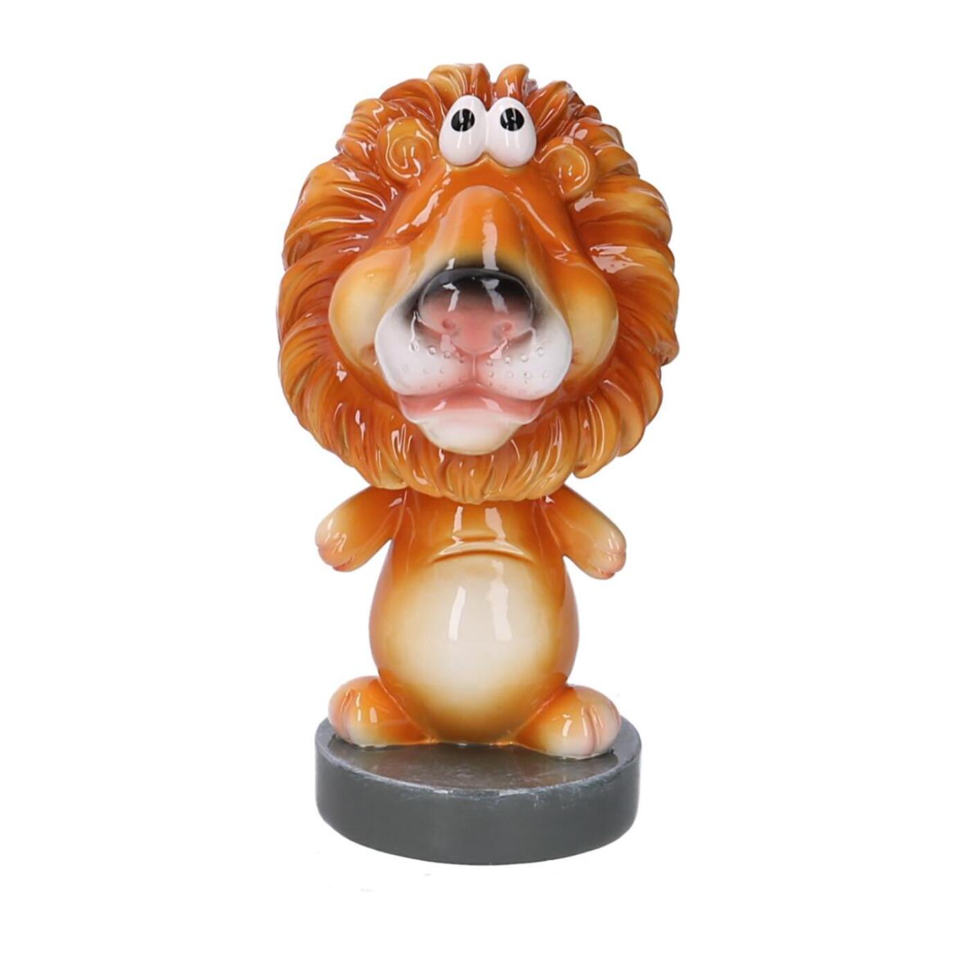 Portaocchiali in resina leone con molla cm8x7,8h13,5