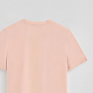 Maglietta nude basic a girocollo e ricamo Rigby Best