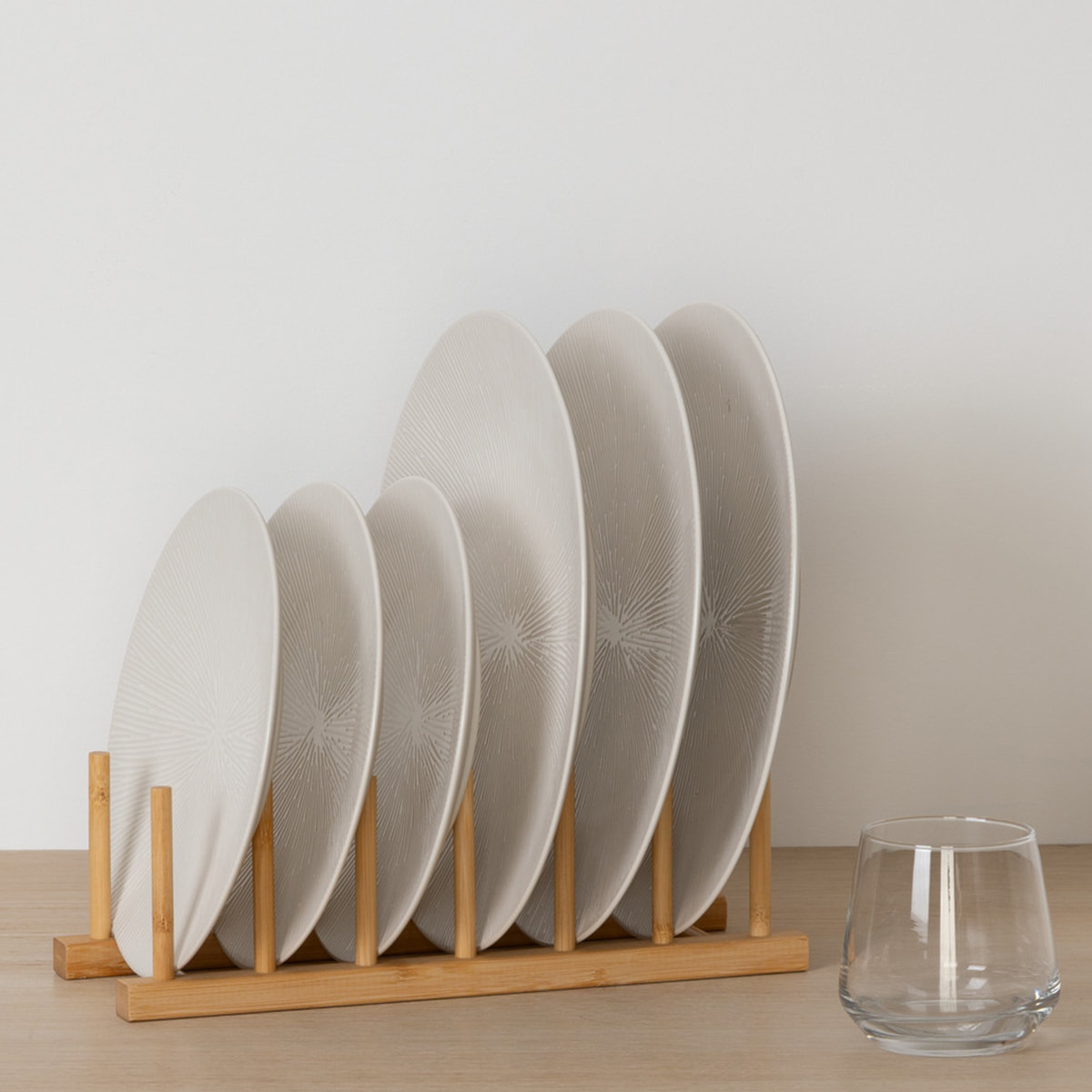 Rack 6 assiettes en bambou