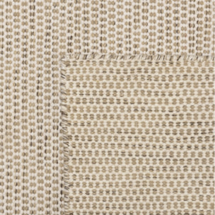QUENTIN - Tapis rect. 160x230cm laine tissée couleur blanc/marron chiné
