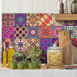 Stickers muraux - Sticker Mural Carrelage adhésif Cuisine Salle de Bain - 9 STICKERS CARRELAGES AZULEJOS GAVINO