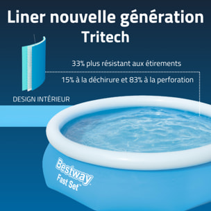Bestway Piscine autoportante Ronde Fast Set 305 x 76 cm Filtration incluse