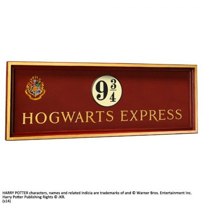 Harry Potter Placca Murale Binario 9 e 3/4 Espresso Hogwarts 56x20 Cm Noble