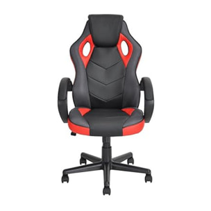 Fauteuil de gaming simili noir et rouge réglable - AXEL