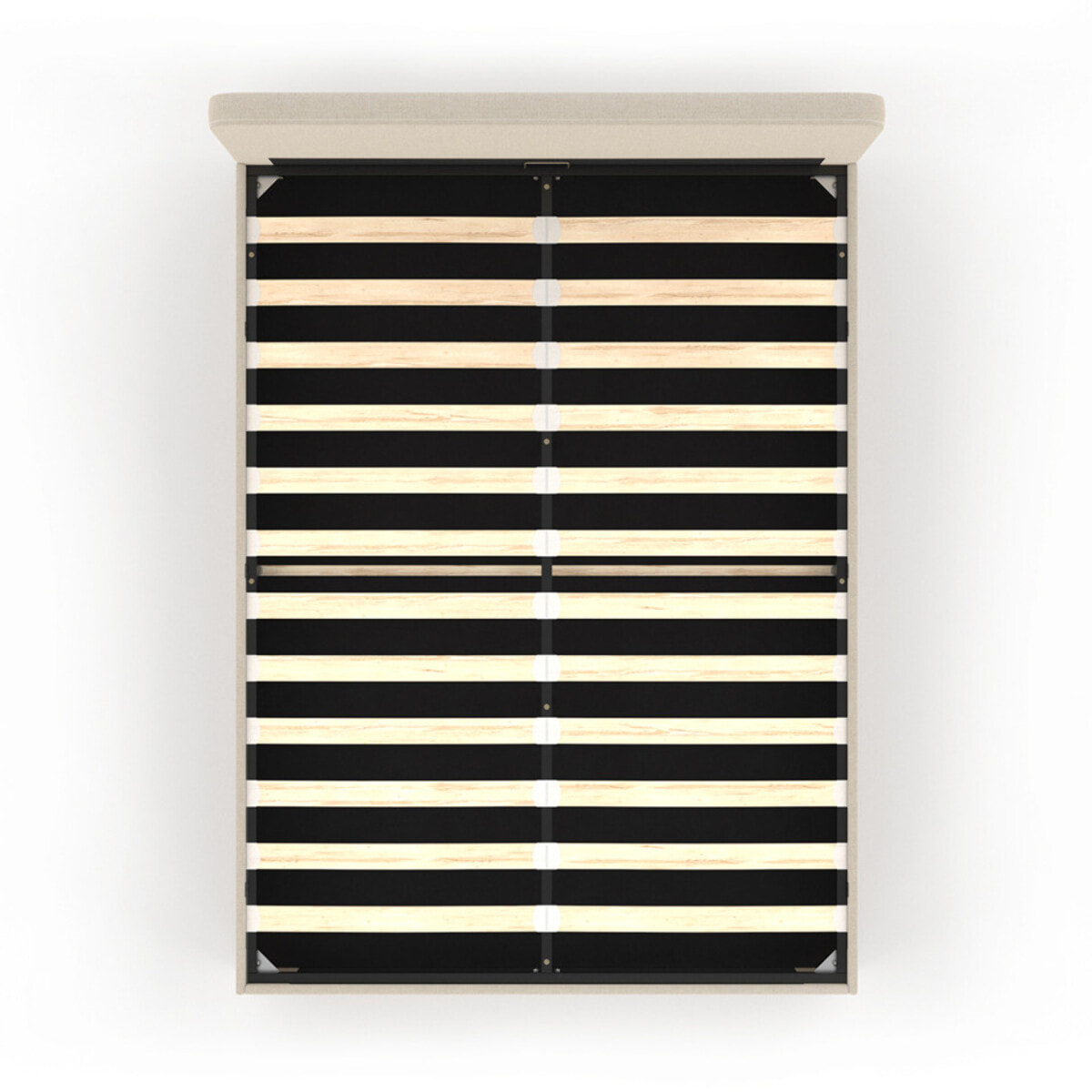 Lit coffre Louise 160x200cm tissu beige