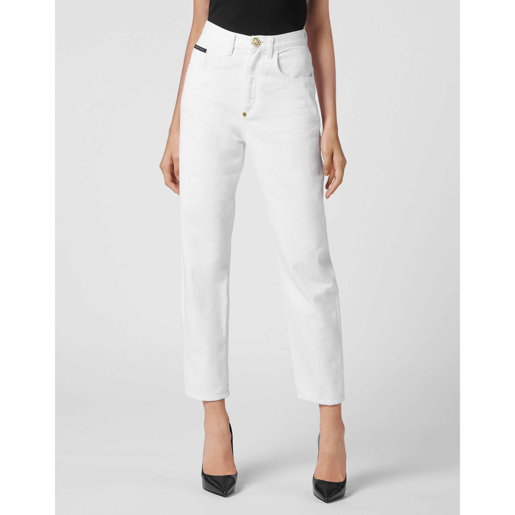 PHILIPP PLEIN Vaqueros Mom Fit HEXAGON