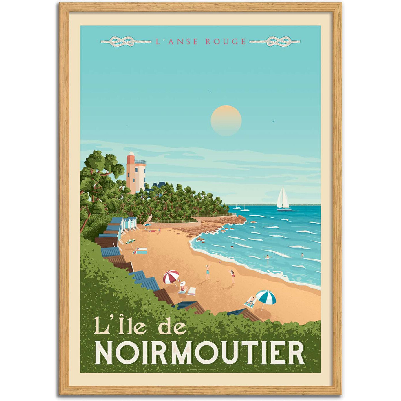 Affiche - Ile de Noirmoutier - Olahoop Travel Posters