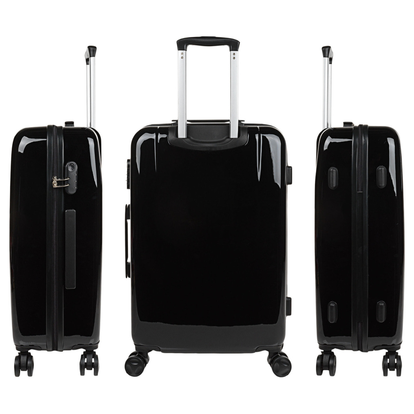 Juego De Maletas Pc Itaca Base Negro Negro Aguacate