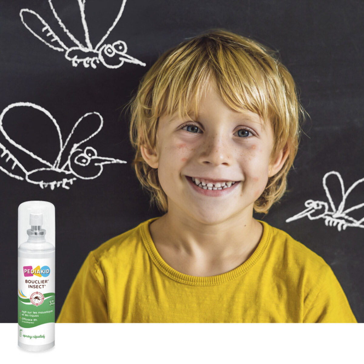 PEDIAKID - Bouclier Insect'- Spray Répulsif Anti-Moustique - Aux Huiles Essentielles - Flacon 100ml