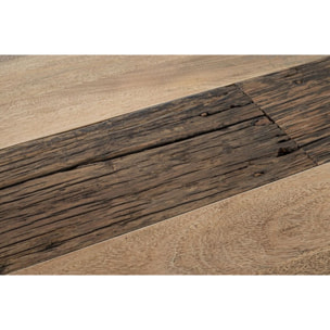 Tavolo MANCHESTER in legno di mango e gambe in acciaio nero, 200×100