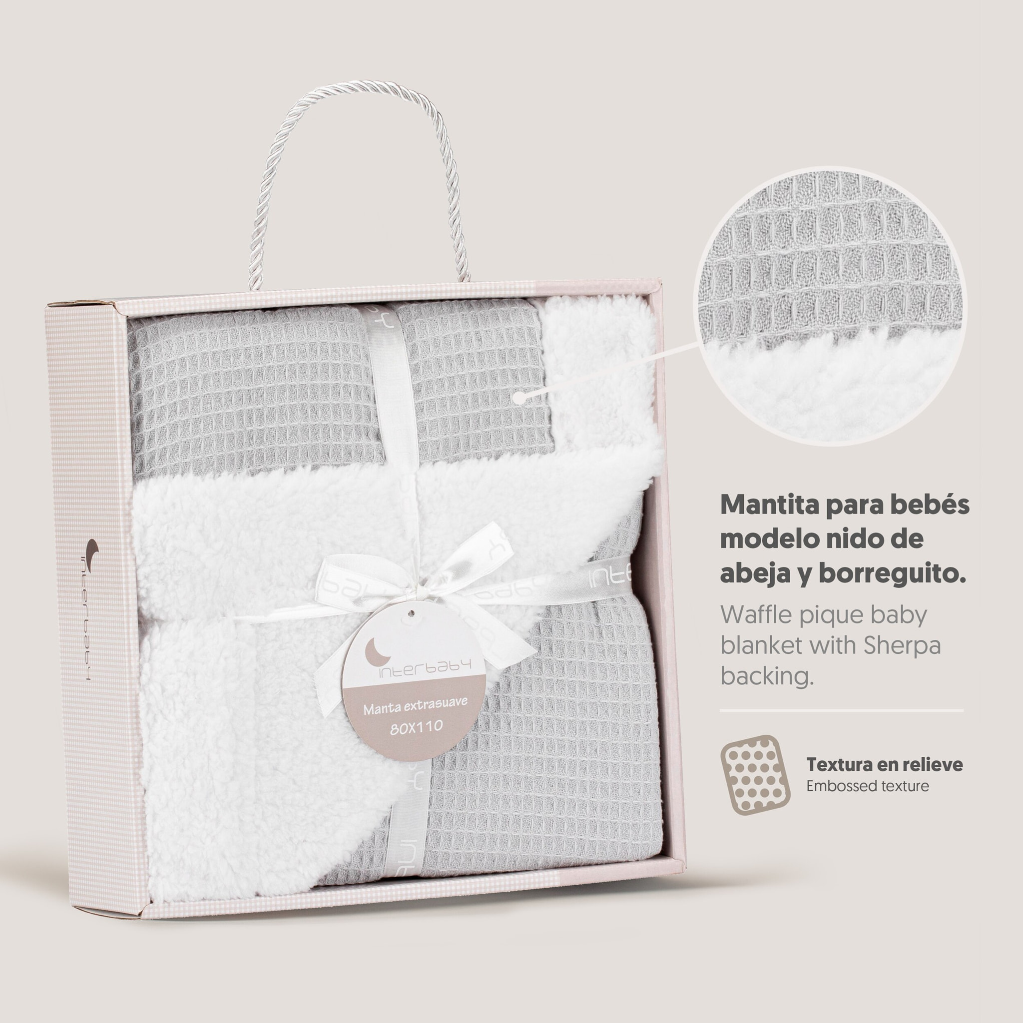 Manta Nido Abeja con Borreguillo