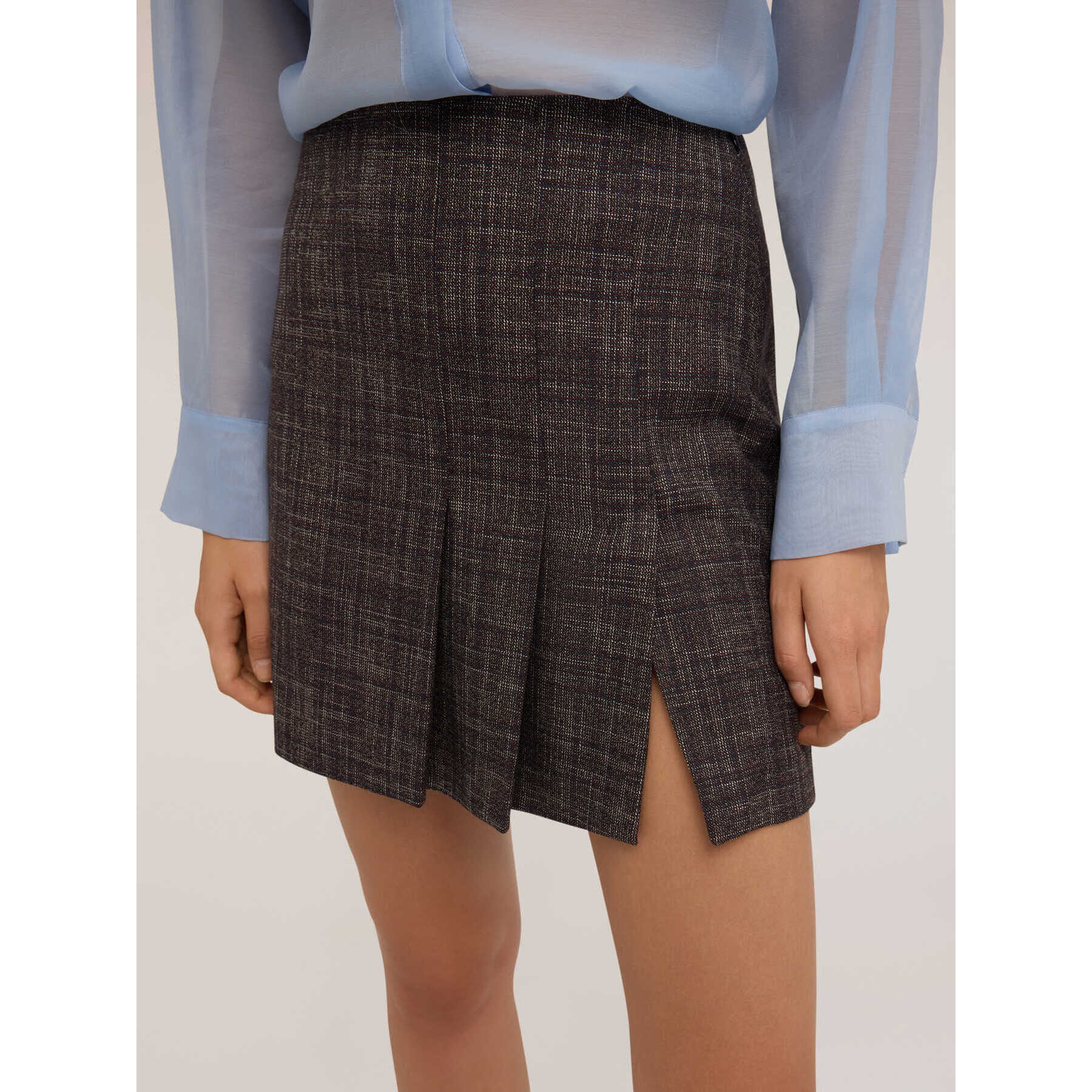 Motivi - Minigonna a pieghe effetto portafoglio - Marrone