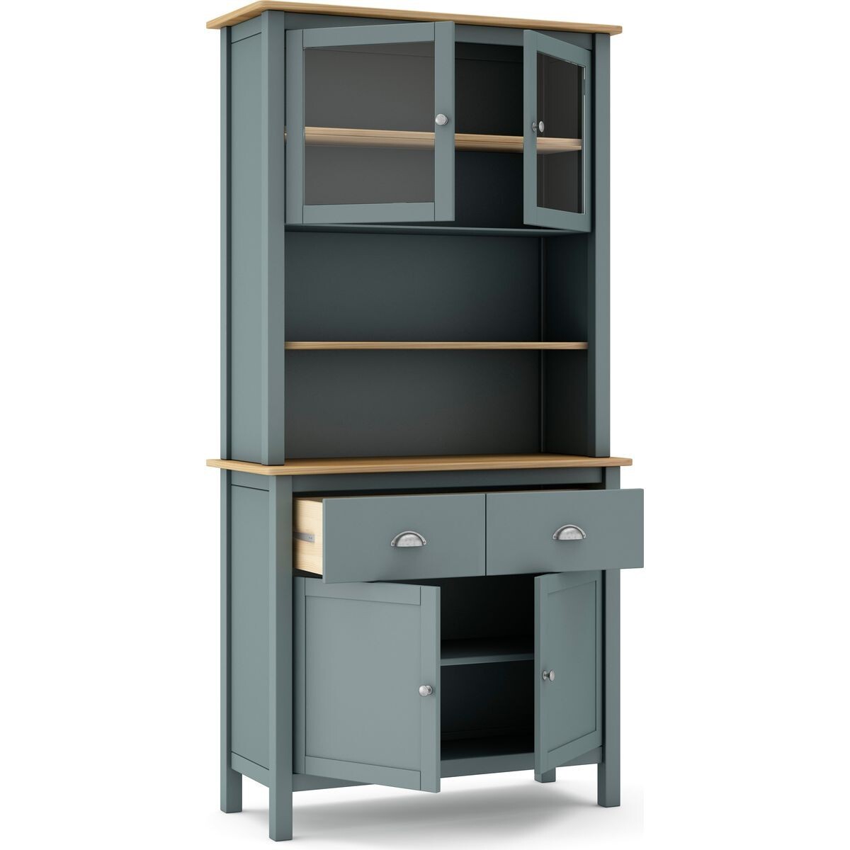 Vaisselier 4 portes 2 tiroirs bois massif - MACHA