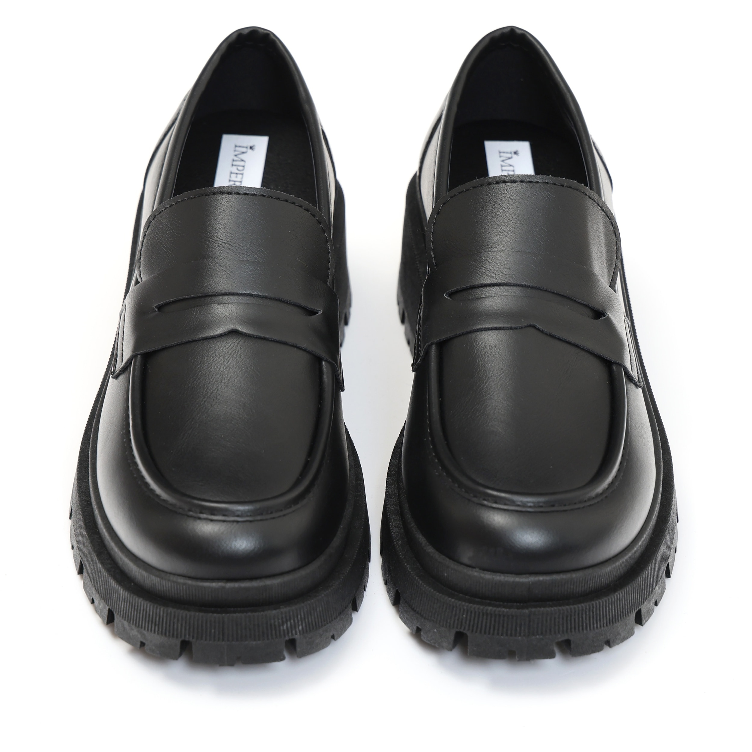 Mocassini platform in simil pelle