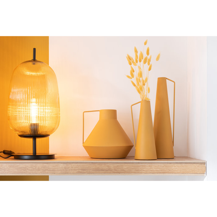 J-Line Vase Rond Acier Ocre Small