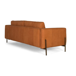 Sofá de Piel 227 Cm Estilo Contemporáneo