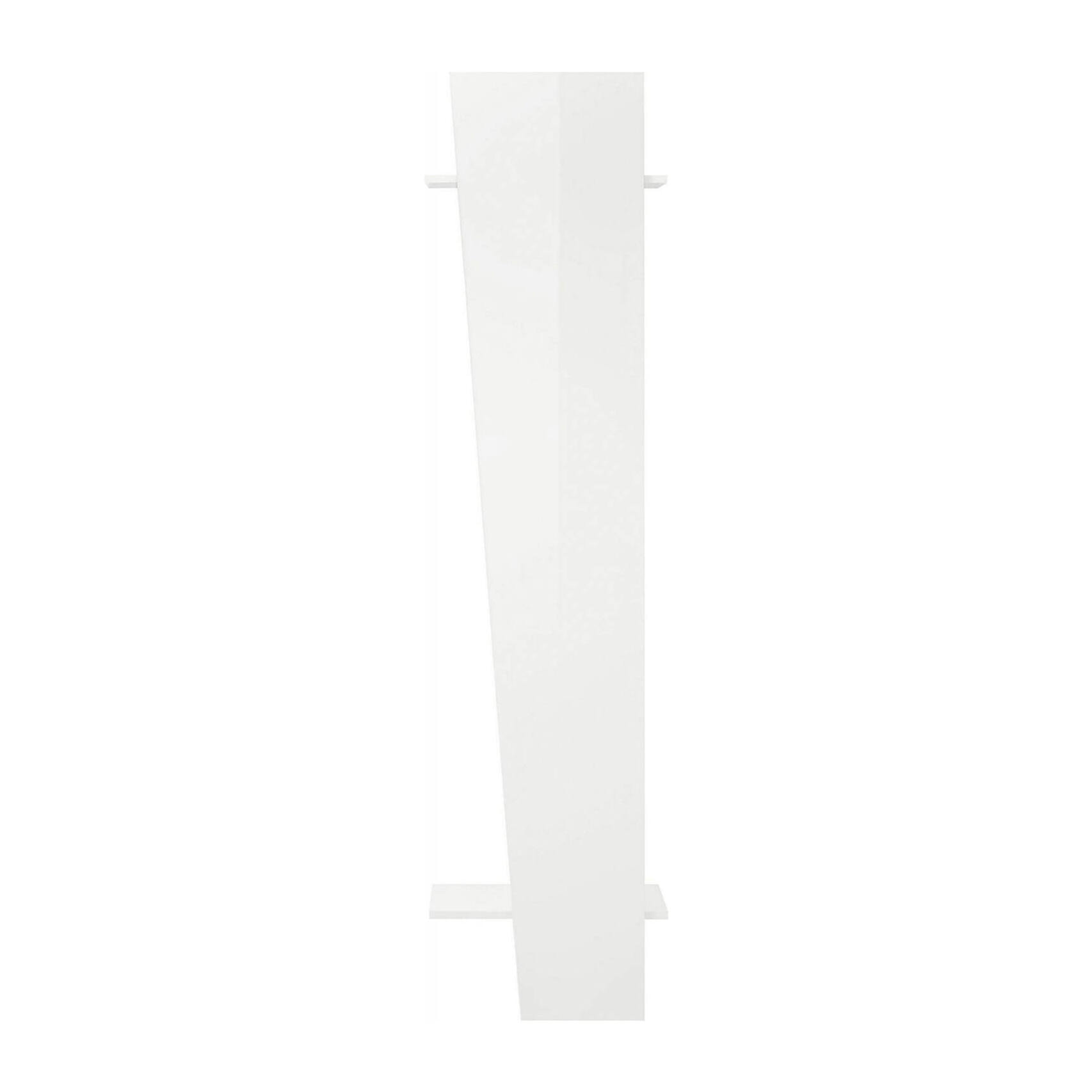 Mobile da ingresso Allinko, Entratina moderna multifunzione, Armadietto multiuso per atrio, 100% Made in Italy, cm 50x30h200, Bianco lucido