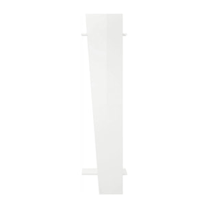 Mobile da ingresso Allinko, Entratina moderna multifunzione, Armadietto multiuso per atrio, 100% Made in Italy, cm 50x30h200, Bianco lucido