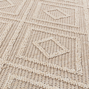 PATARA - Tapis intérieur/extérieur motif graphique beige - PAT4956BEI