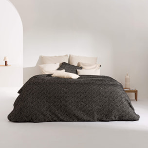 Housse de couette jacquard Benisa Noir