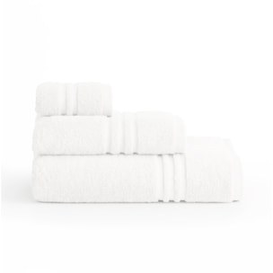 Set de serviettes éponge 100% Coton Éponge Peigné - 700 g/m2 BLANC