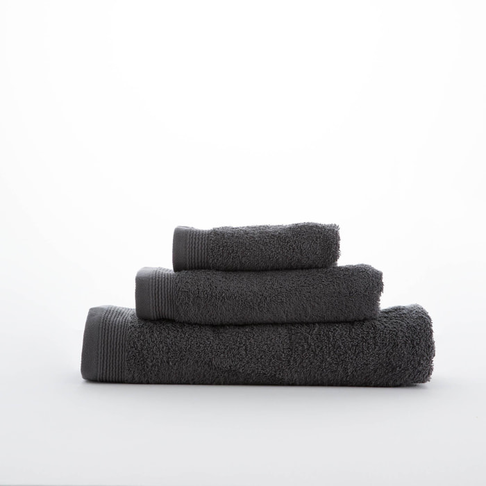Set de 3 serviettes en coton 450 gr/m2 couleur Gris