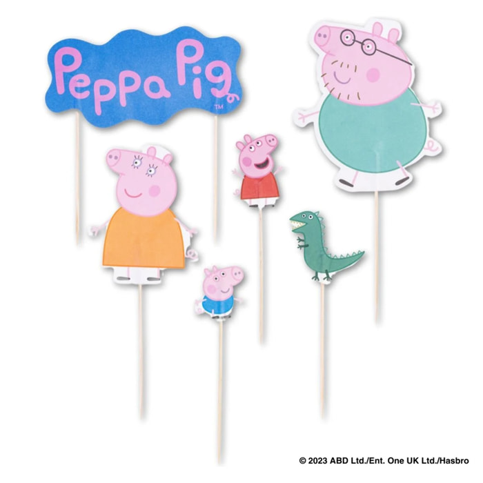 12 décorations de gâteau d’anniversaire Dr. Oetker Peppa Pig