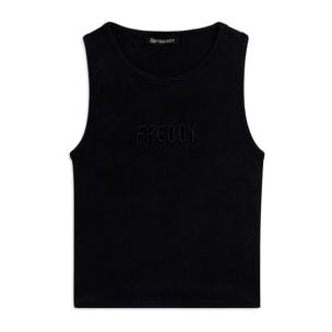 Canotta Cropped con logo FREDDY ricamato