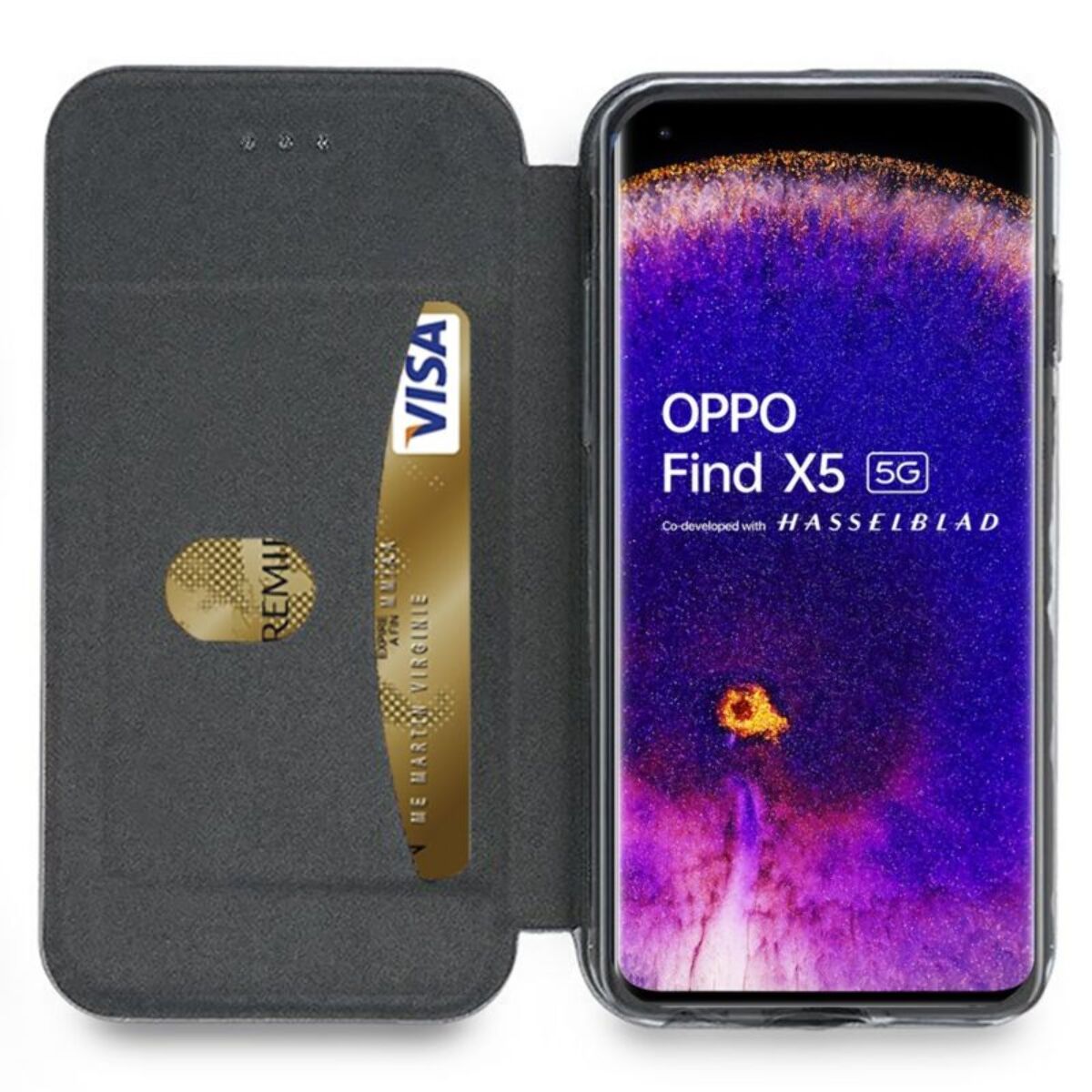 Etui IBROZ Oppo Find X5 Etui Cuir Rose Gold