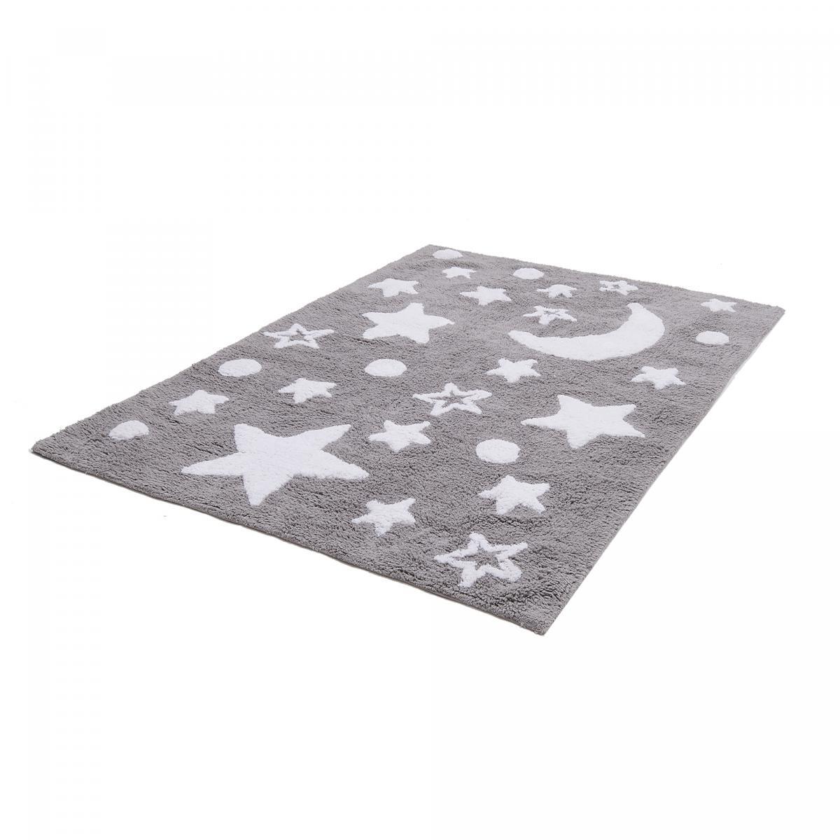 Tapis enfant 100% BIO, lune et étoile