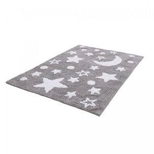 Tapis enfant 100% BIO, lune et étoile