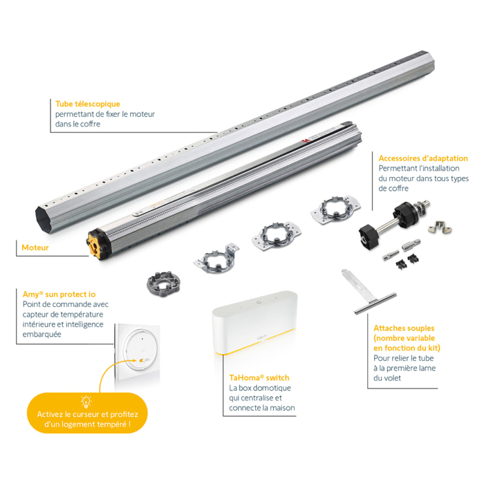 Kit motorisation porte-fenêtre RMS 2600 + box TaHoma switch