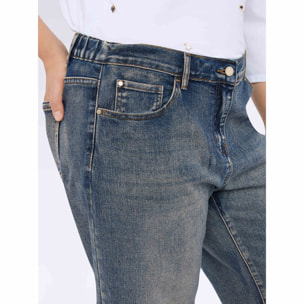 Fiorella Rubino - Jeans cropped de pierna ancha - Azul