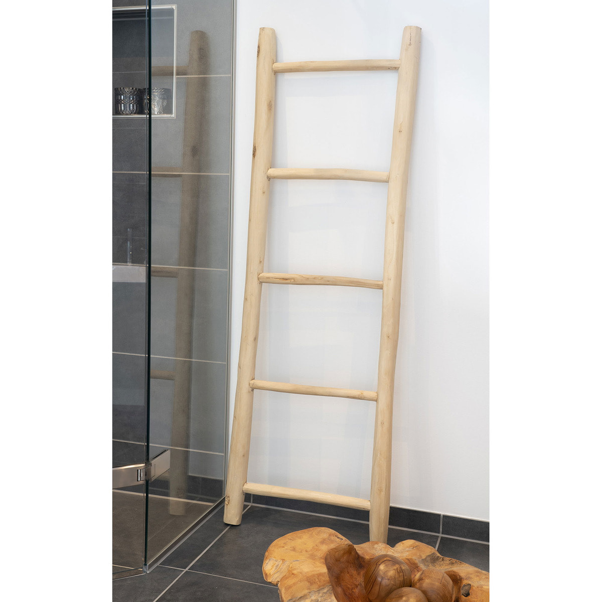 Scala decorativa in teak naturale 50x150 cm