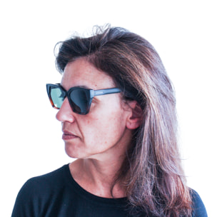Gafas de sol OCEAN JAIPUR - Negro up y demi marrón down / Verde