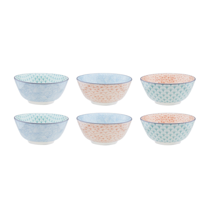 Bol PATTERN Ø15cm - 6 pièces - Pastel