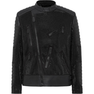 PHILIPP PLEIN Biker de cuero