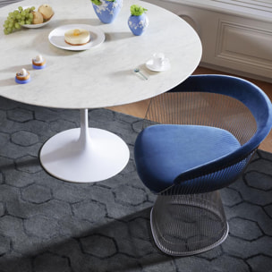 Tapis salon et chambre fait à la main en laine motif faux uni JOAL