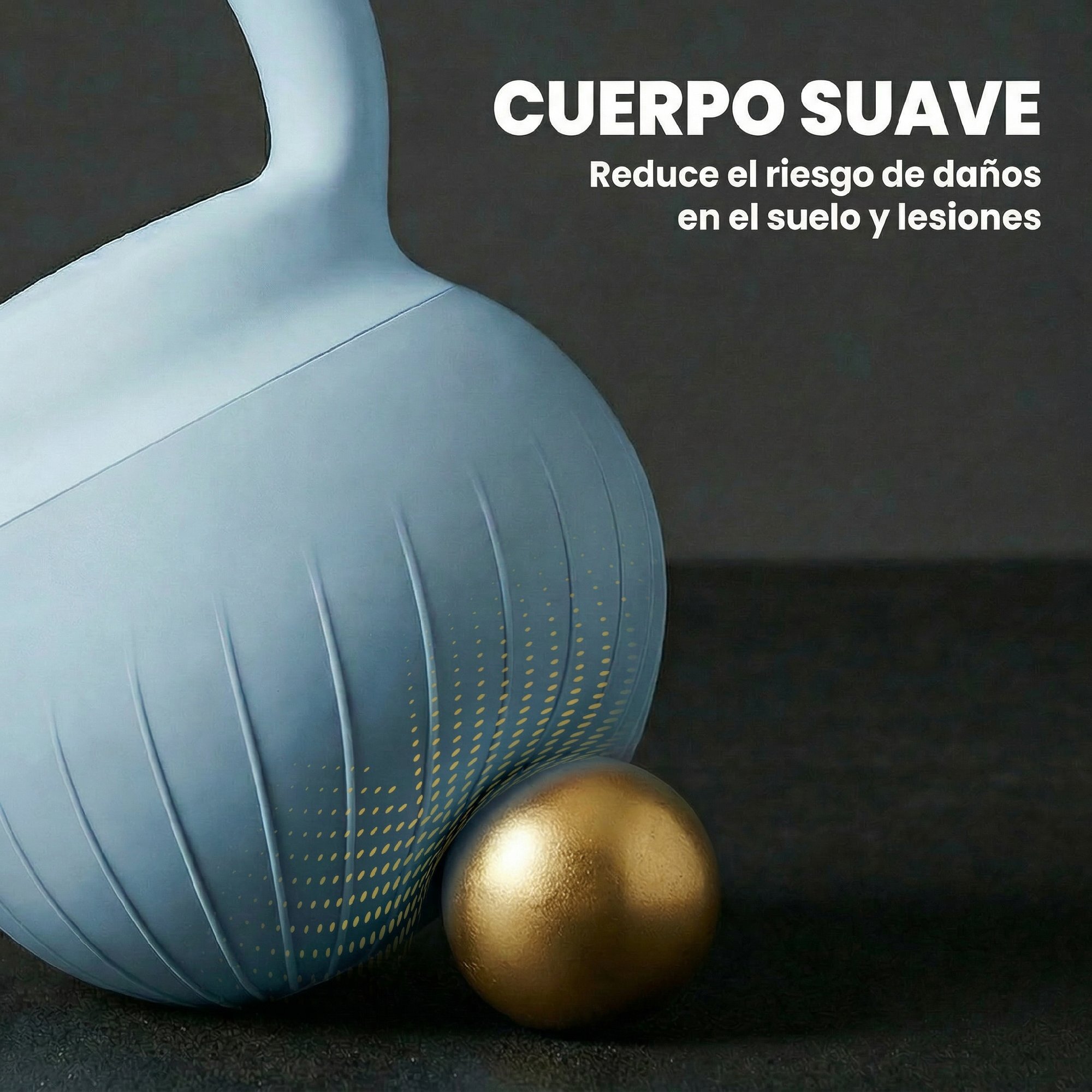 Pesa Rusa 6 kg, Soft Kettlebell Relleno de Arena Metálica y Mango Antideslizante, para Entrenamiento Culturismo en Casa, Gimnasio, Azul Claro
