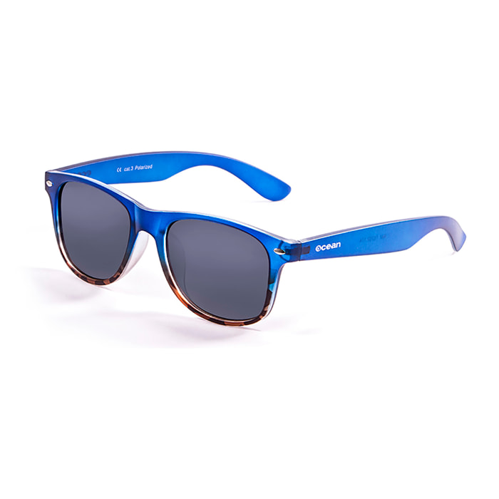 Gafas de sol OCEAN BEACH WAYFARER - Azul oscuro arriba y carey abajo y / Ahumada gradual