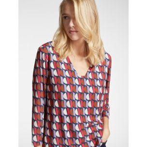 Elena Mirò - Camiseta estampada - Azul